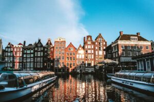 houses near body of water